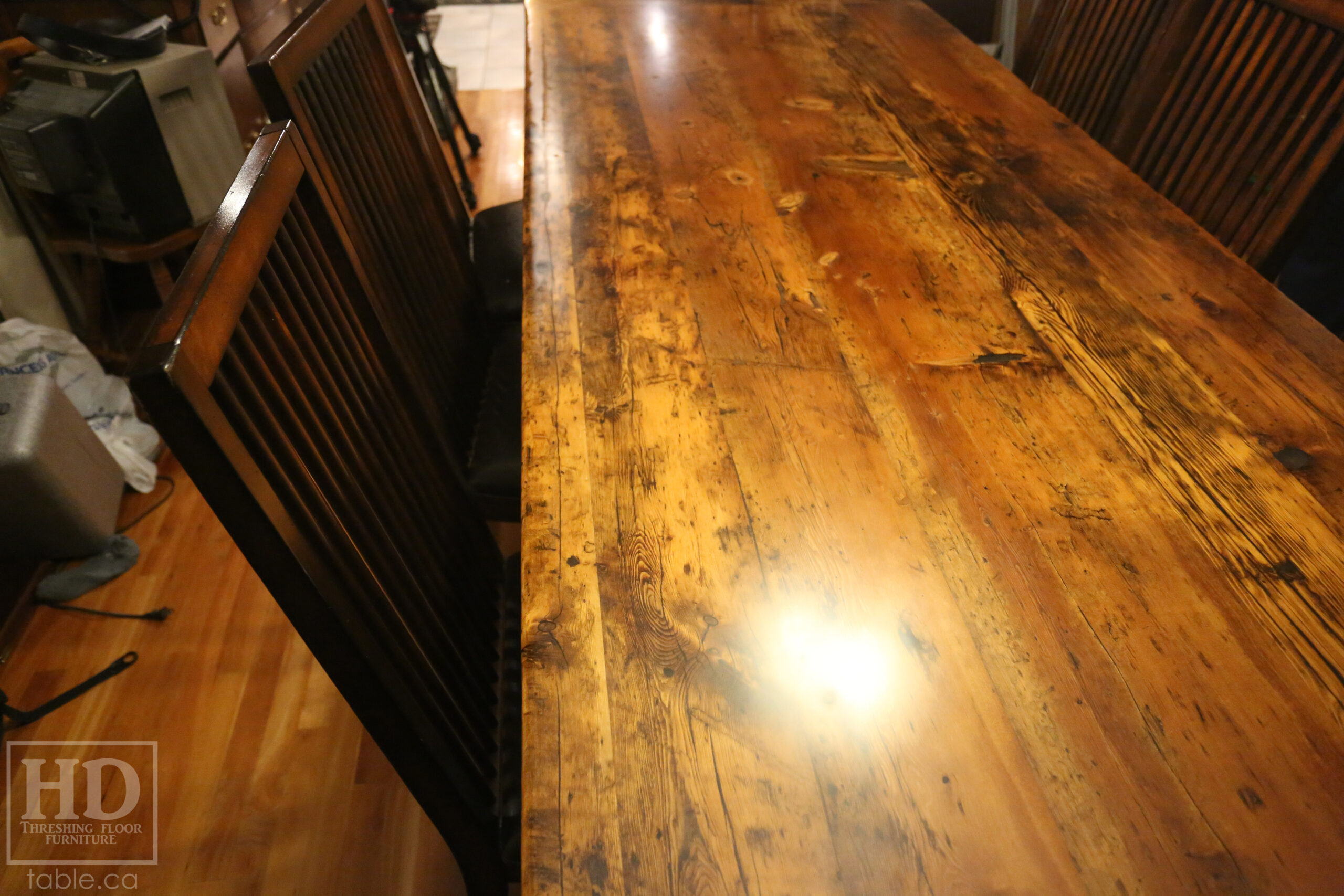 Old Growth Canadian Wood Table by HD Threshing Floor Furniture / www.table.ca