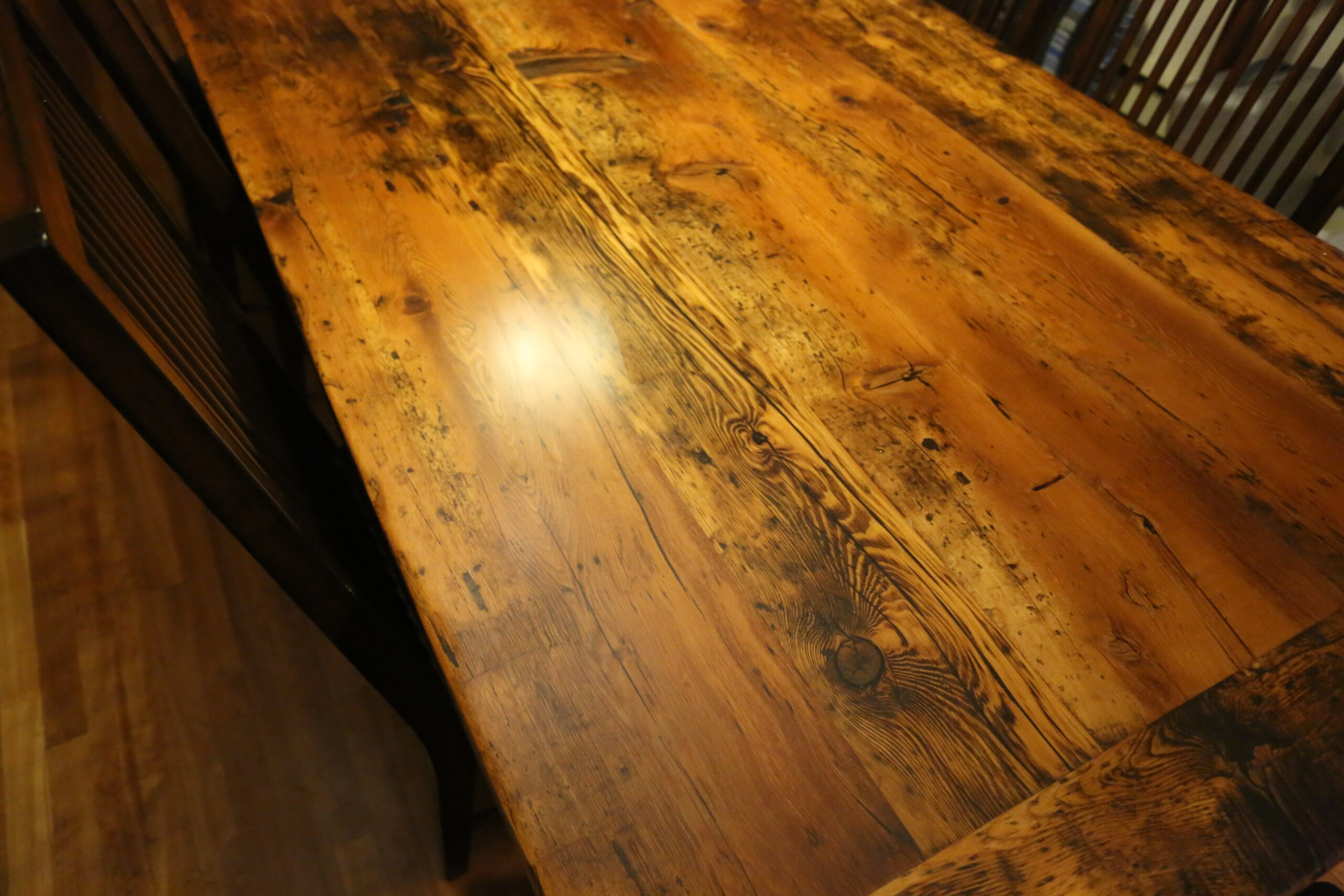 Old Growth Canadian Wood Table by HD Threshing Floor Furniture / www.table.ca