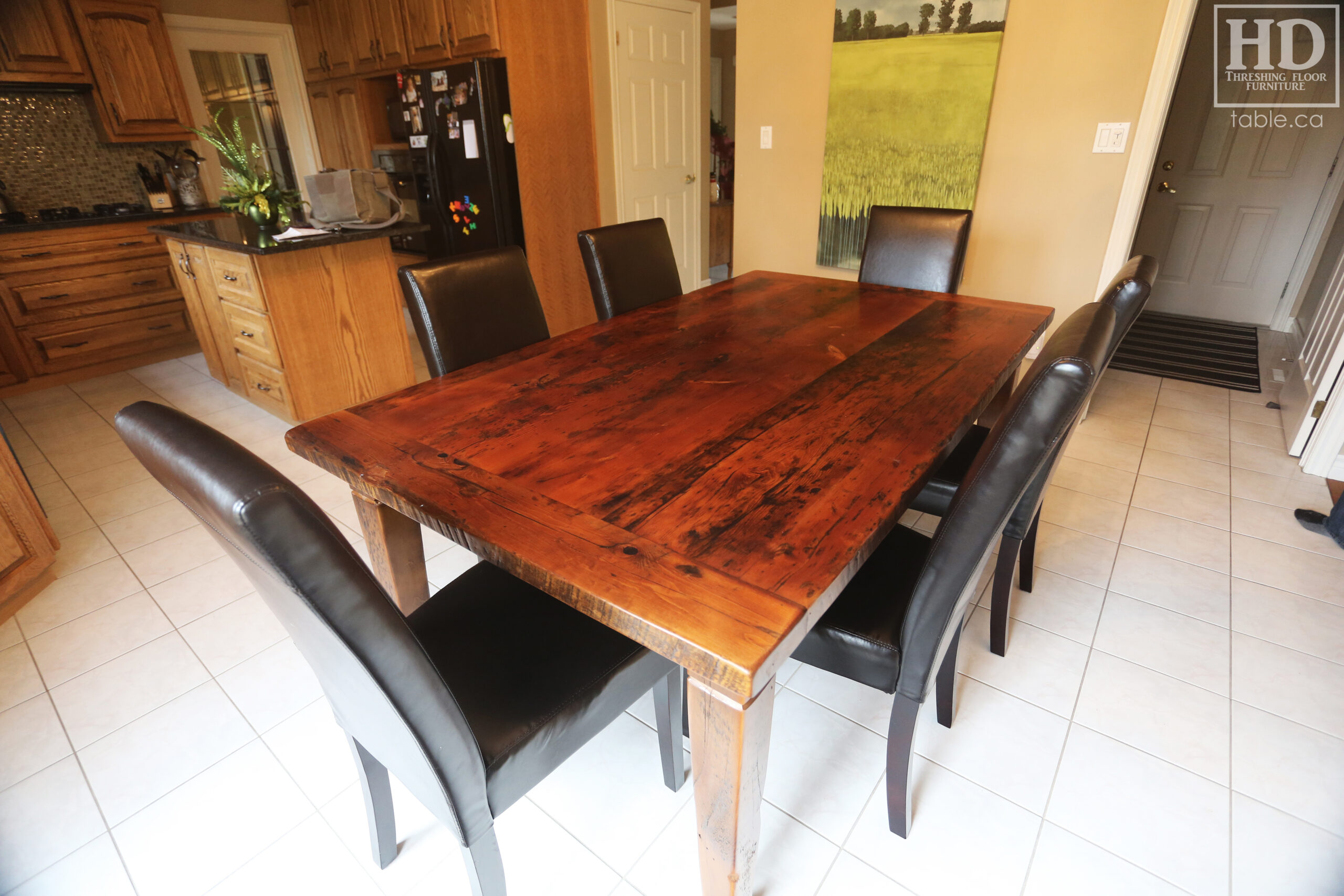 Reclaimed Wood Harvest Table made from Ontario Barnwood by HD Threshing Floor Furniture / www.table.ca