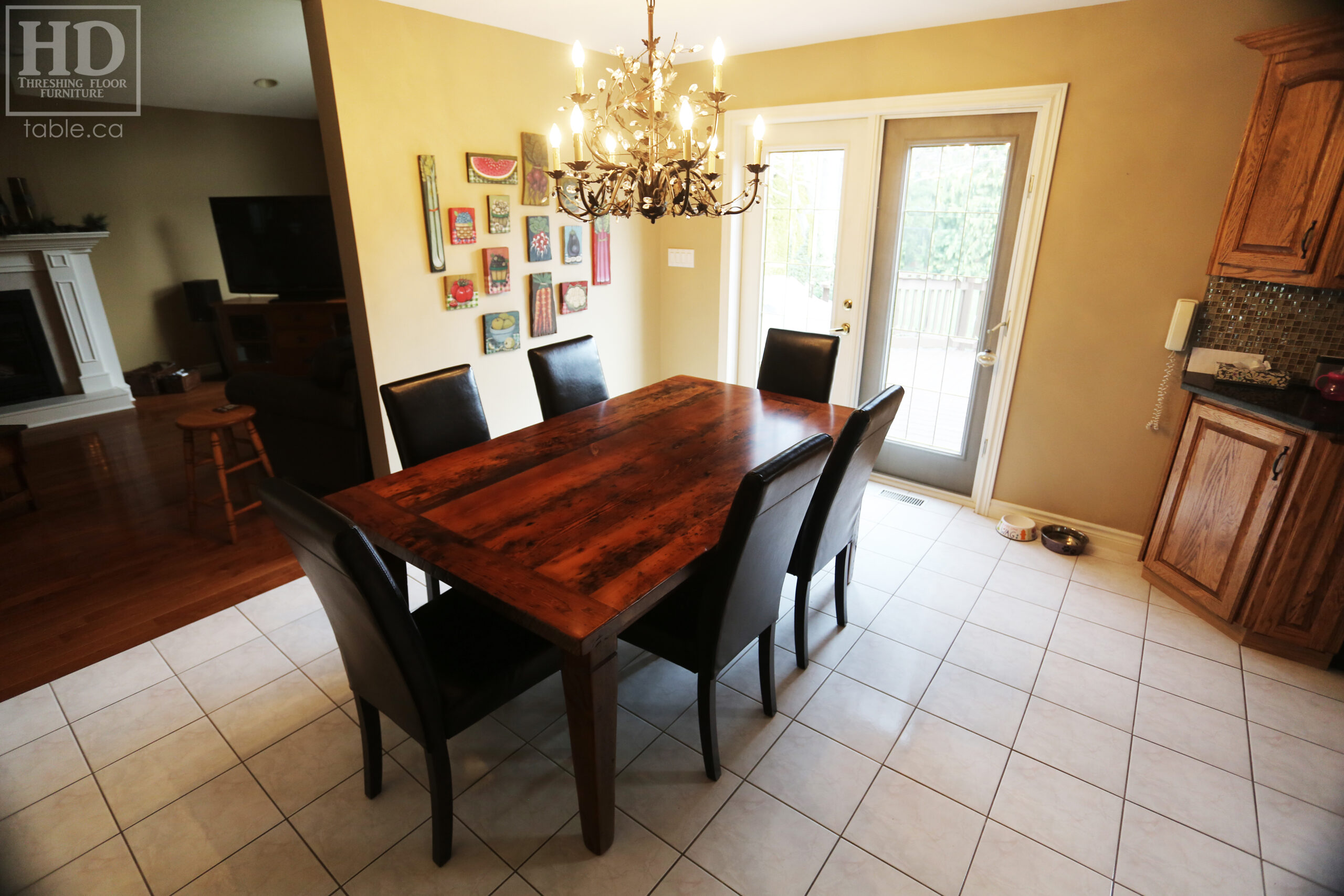 Reclaimed Wood Harvest Table made from Ontario Barnwood by HD Threshing Floor Furniture / www.table.ca