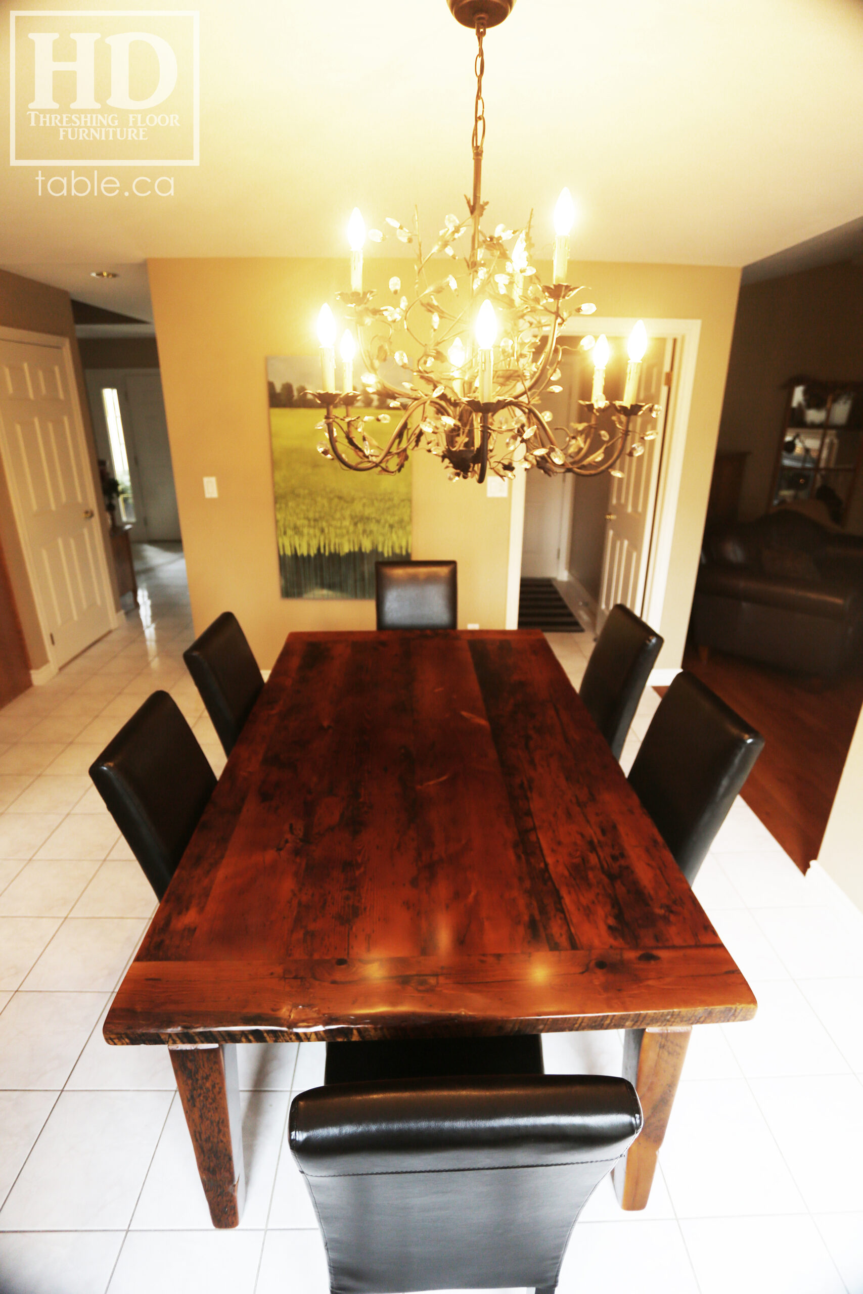 Reclaimed Wood Harvest Table made from Ontario Barnwood by HD Threshing Floor Furniture / www.table.ca