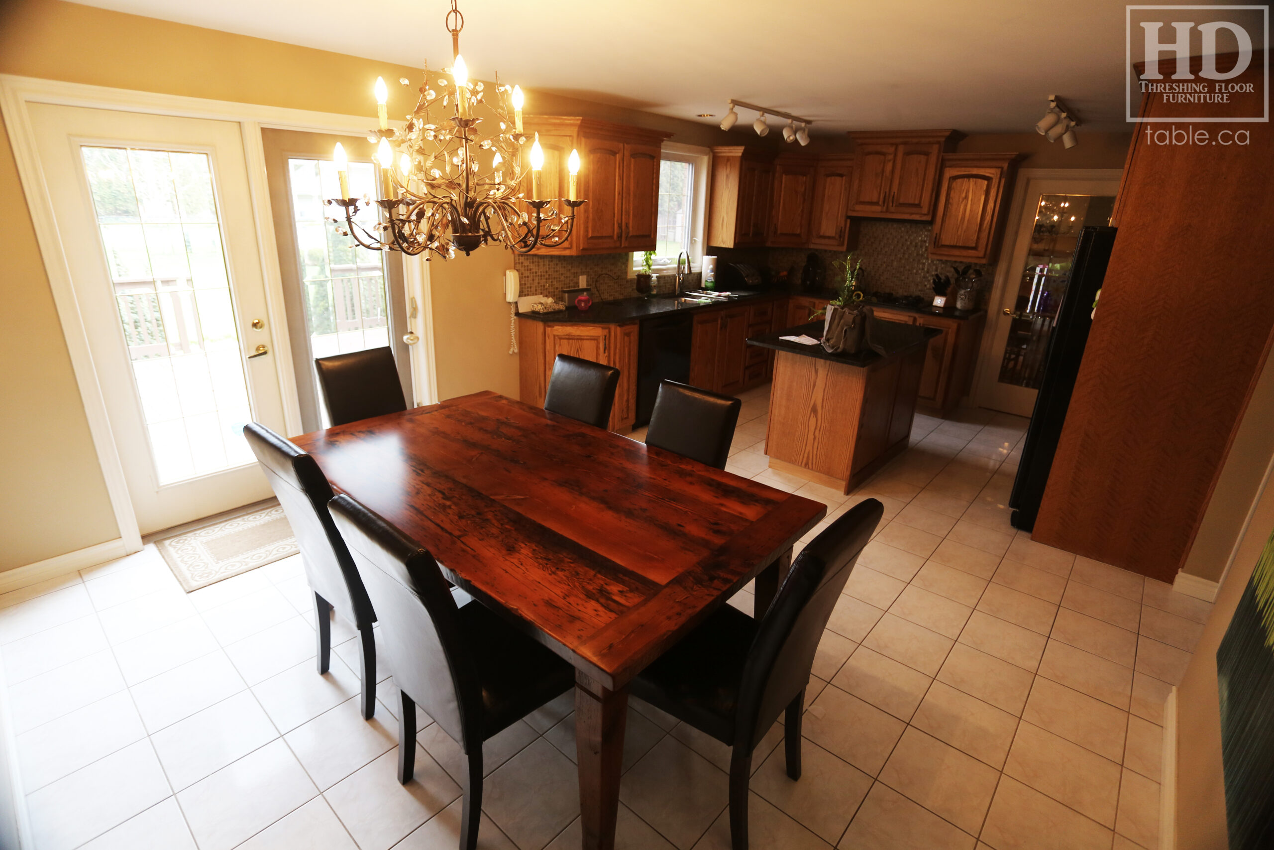 Reclaimed Wood Harvest Table made from Ontario Barnwood by HD Threshing Floor Furniture / www.table.ca