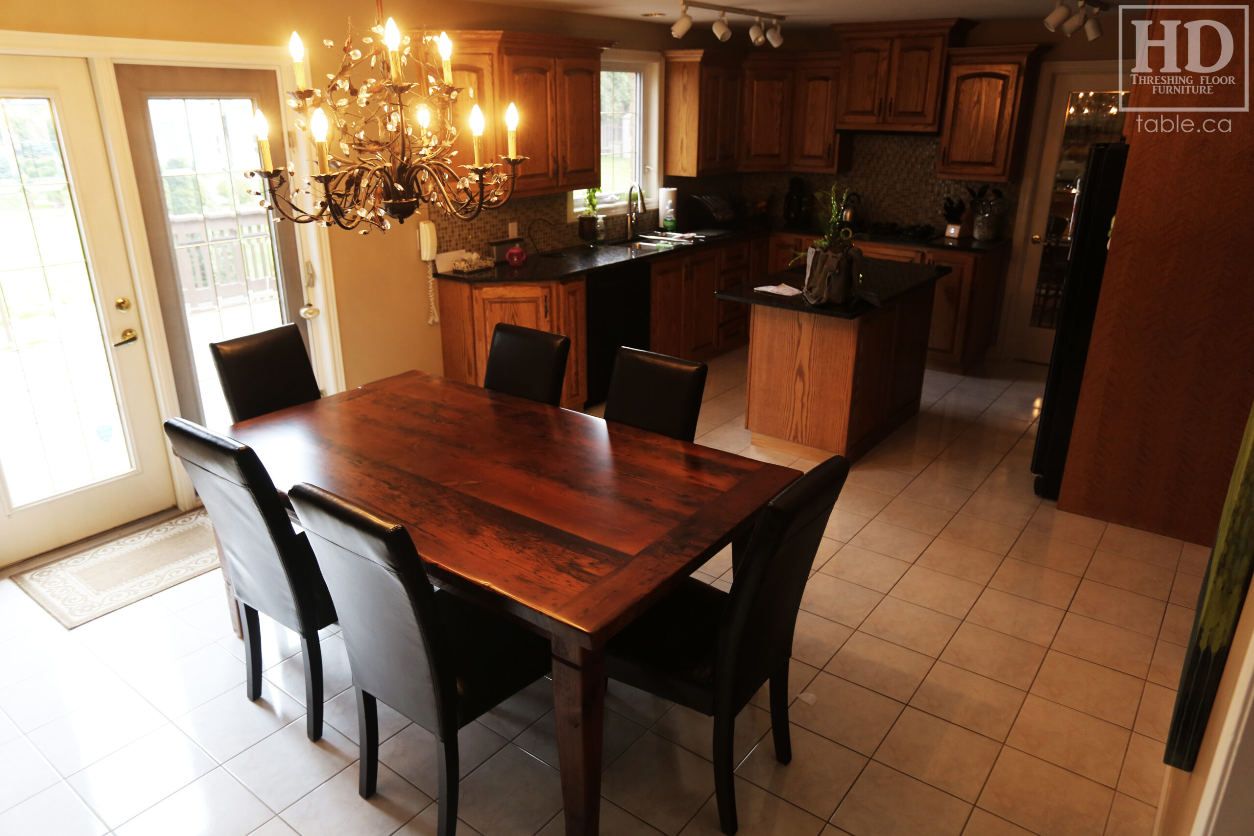 Reclaimed Wood Harvest Table made from Ontario Barnwood by HD Threshing Floor Furniture / www.table.ca