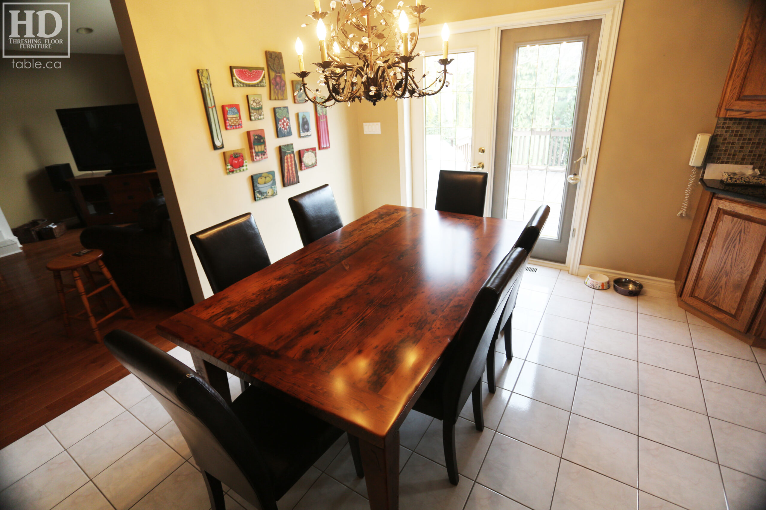 Reclaimed Wood Harvest Table made from Ontario Barnwood by HD Threshing Floor Furniture / www.table.ca