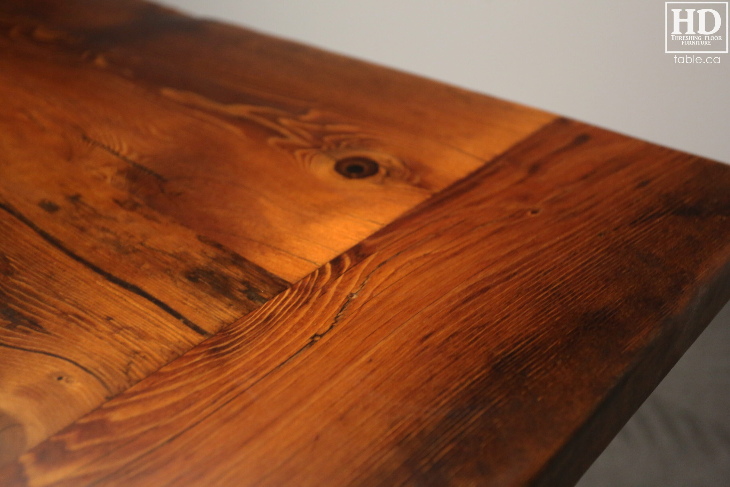 Reclaimed Wood Boardroom Table with Modern Plank Base by HD Threshing Floor Furniture / www.table.ca