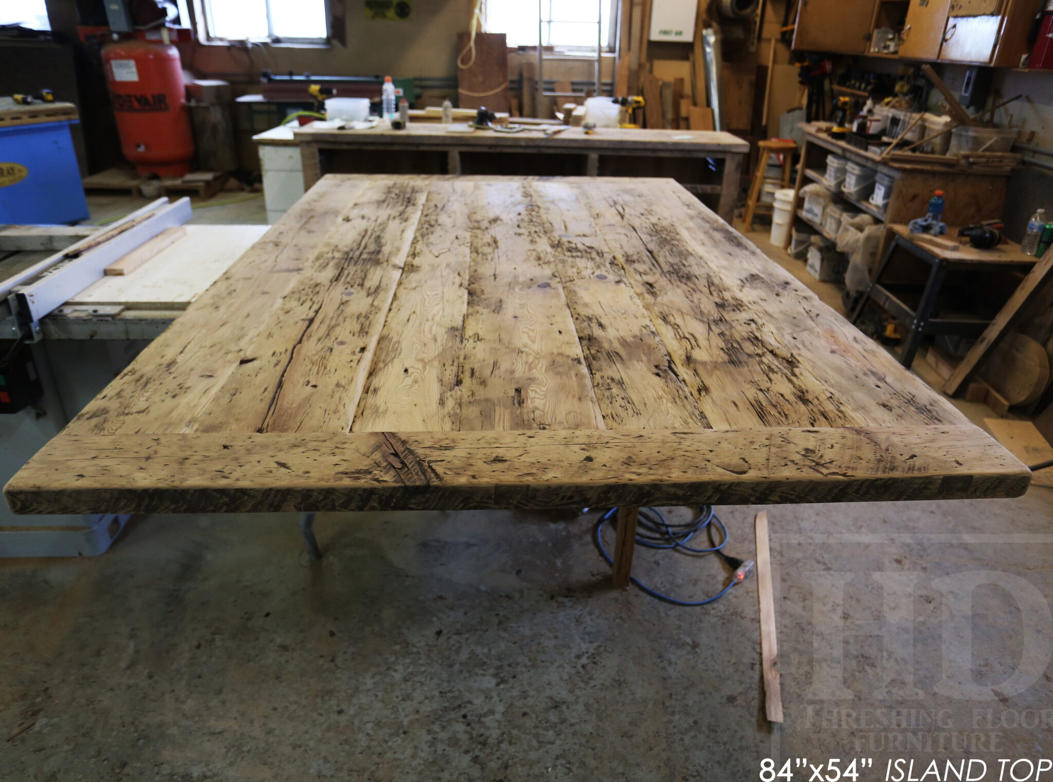 Reclaimed Wood Island Top for Beamsville Home Blog