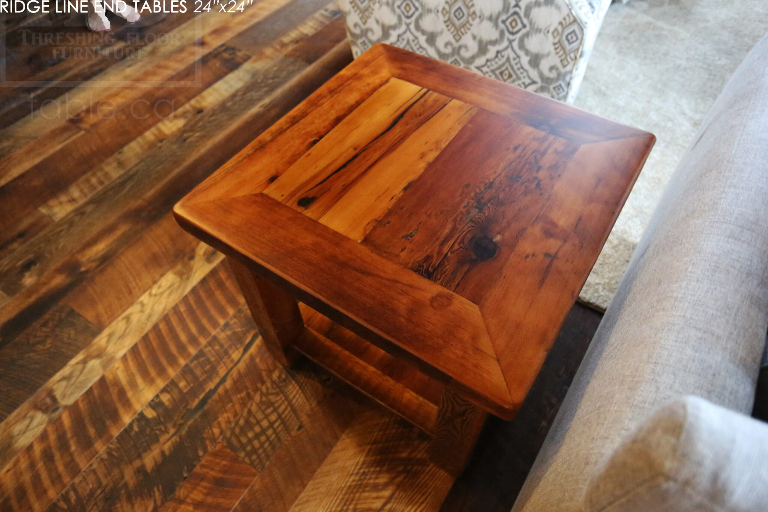 Reclaimed Ontario Barnwood End Tables by HD Threshing Floor Furniture / www.table.ca