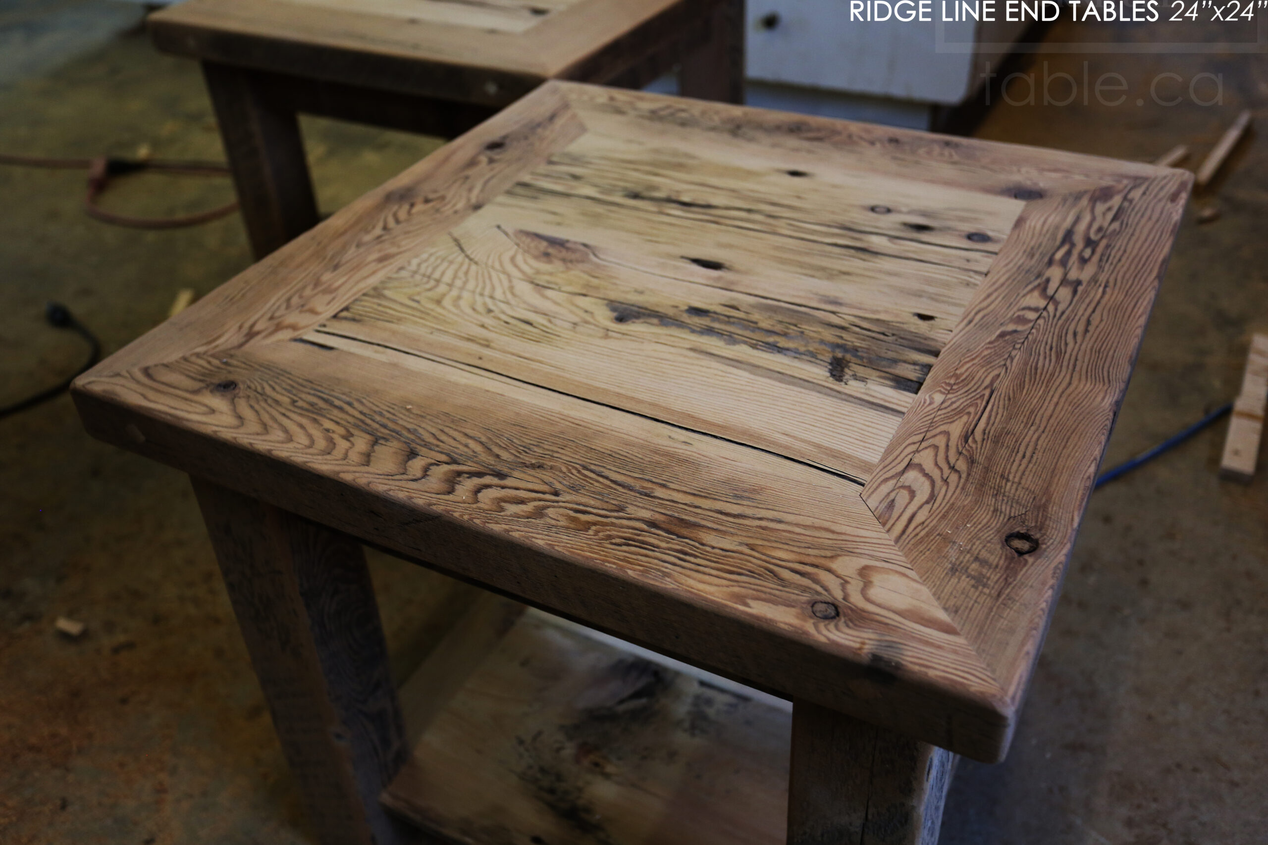 Reclaimed Wood End Tables by HD Threshing Floor Furniture / www.table.ca