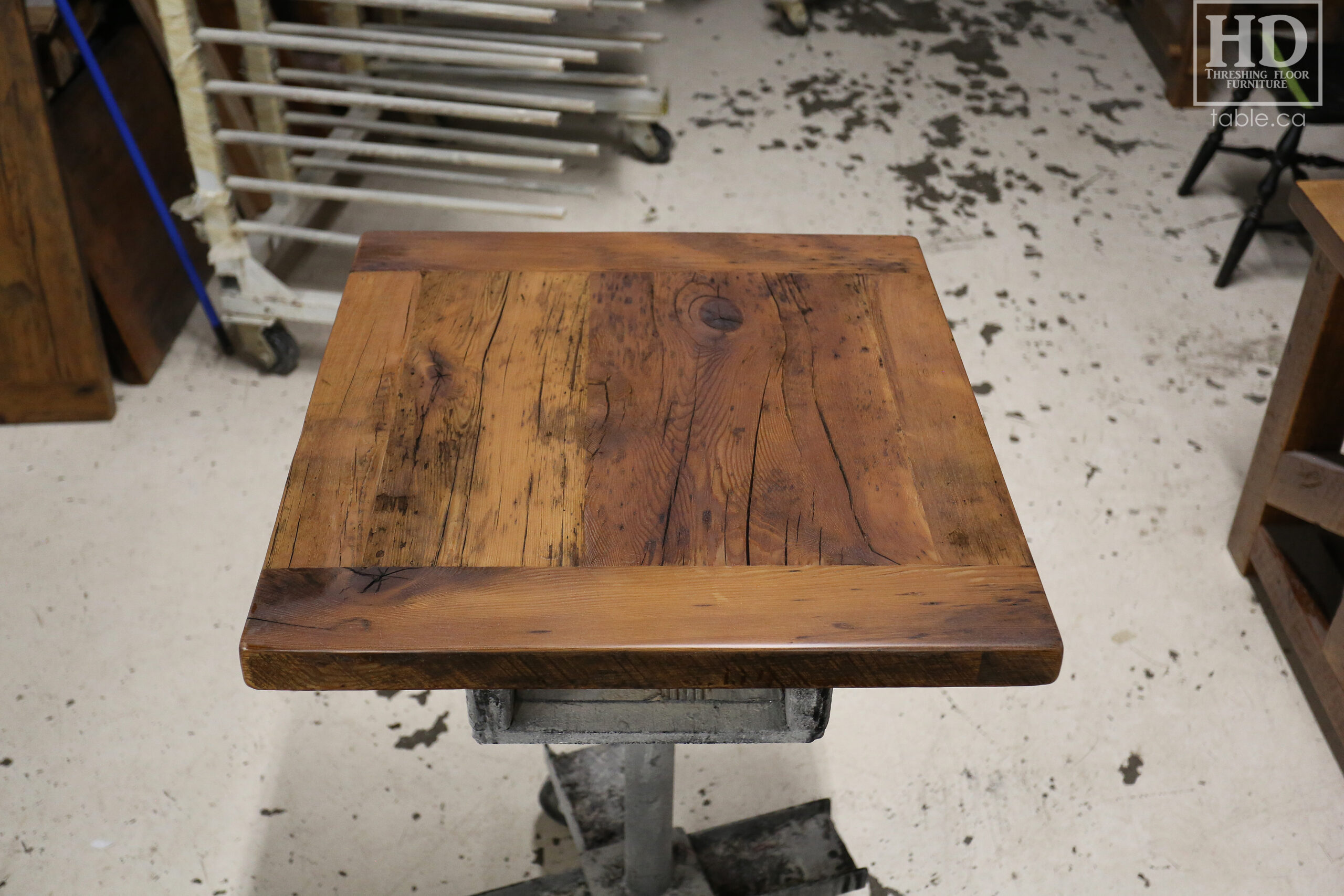 Restaurant Table Tops made from Reclaimed Ontario Barnwood by HD Threshing Floor Furniture / www.table.ca