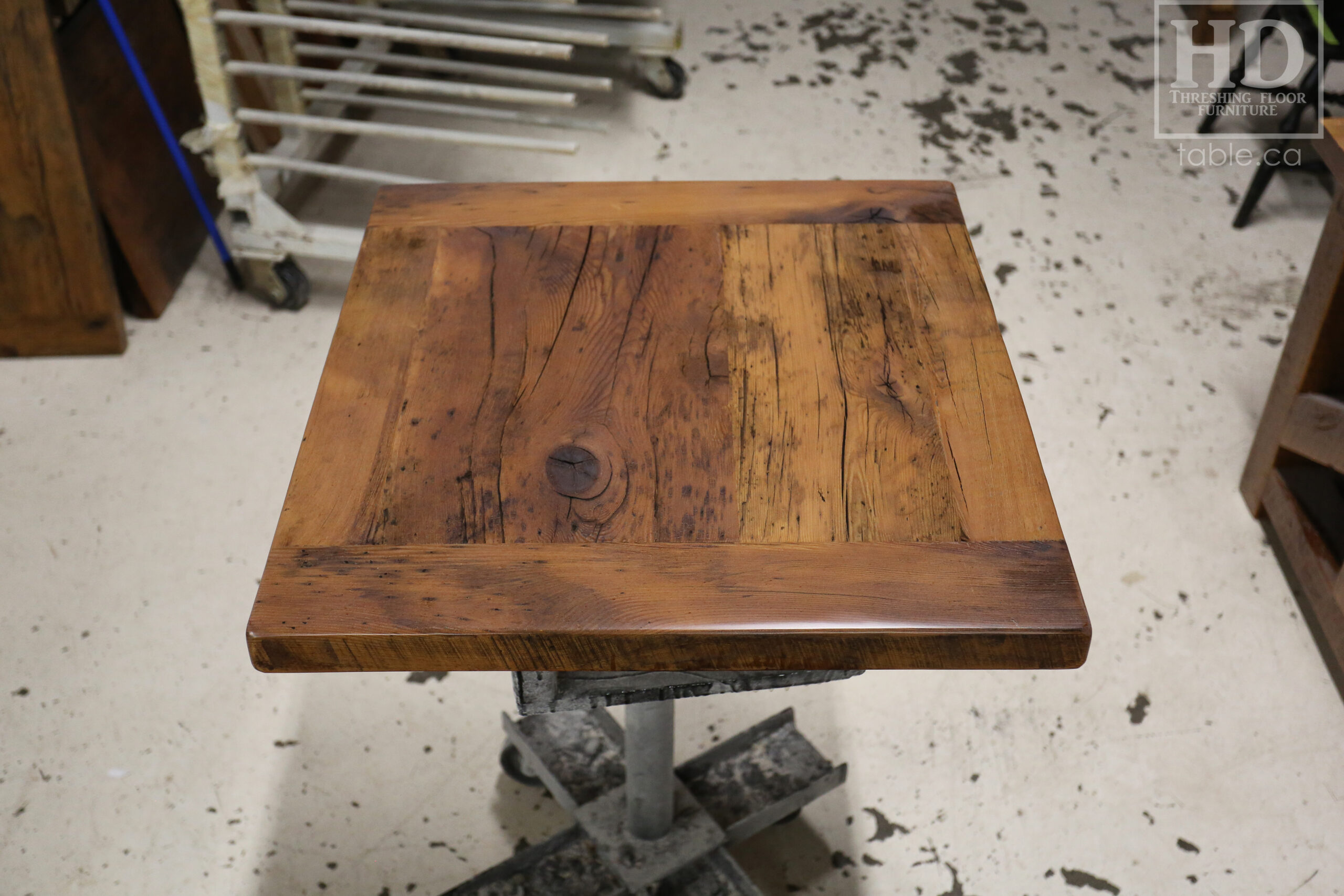 Restaurant Table Tops made from Reclaimed Ontario Barnwood by HD Threshing Floor Furniture / www.table.ca