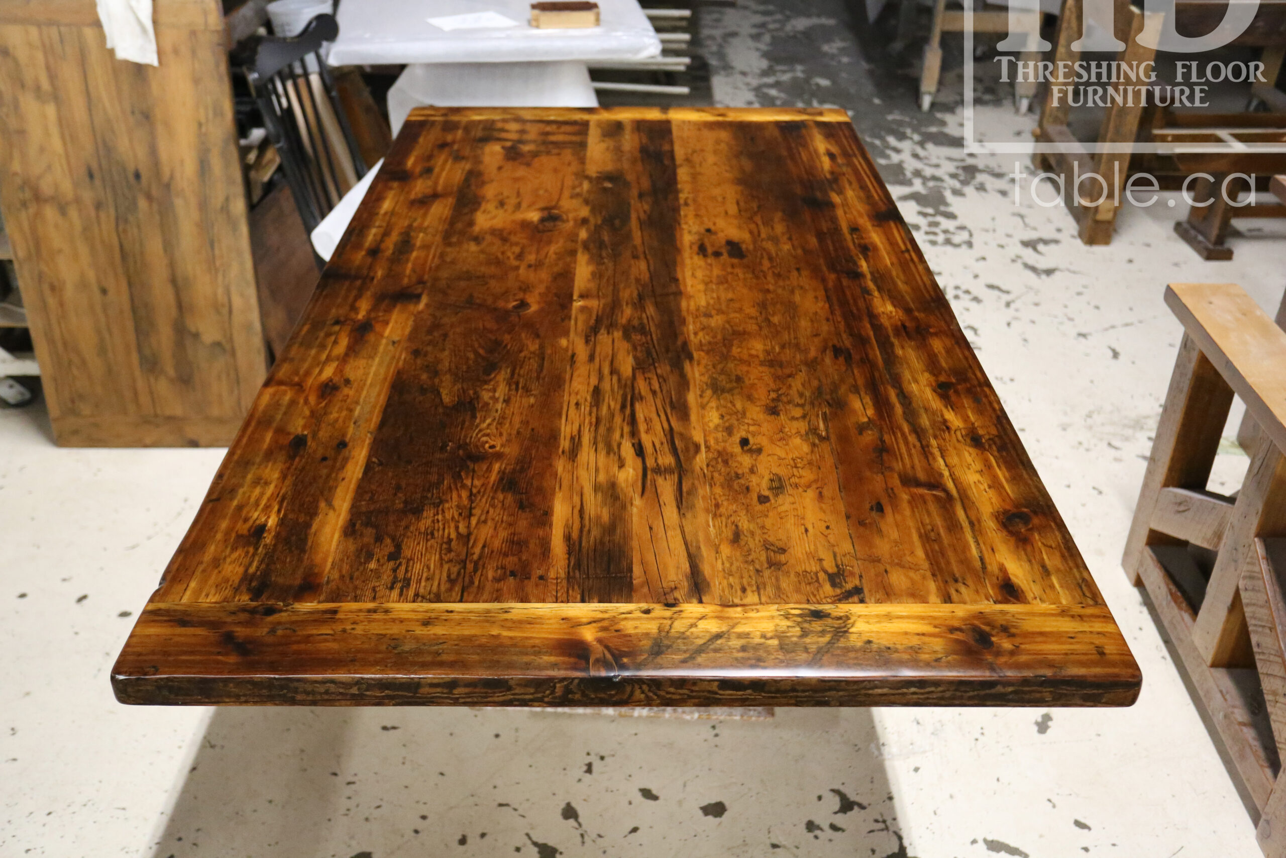 Restaurant Table Tops made from Reclaimed Ontario Barnwood by HD Threshing Floor Furniture / www.table.ca