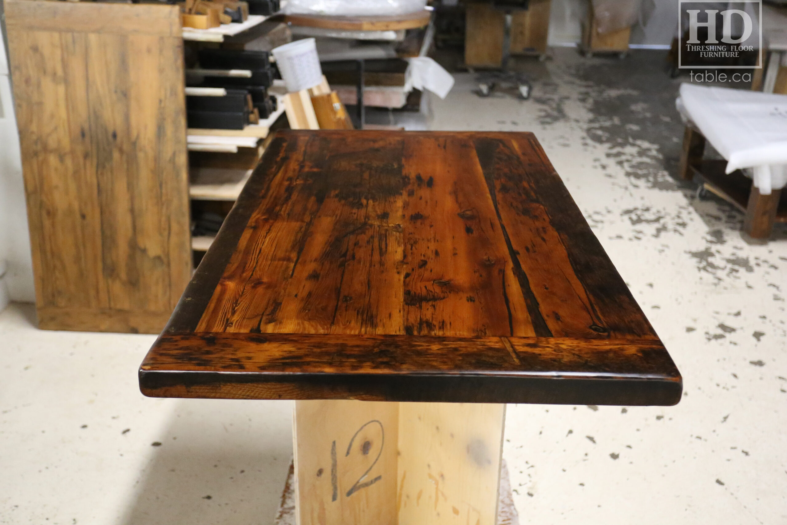 Restaurant Table Tops made from Reclaimed Ontario Barnwood by HD Threshing Floor Furniture / www.table.ca