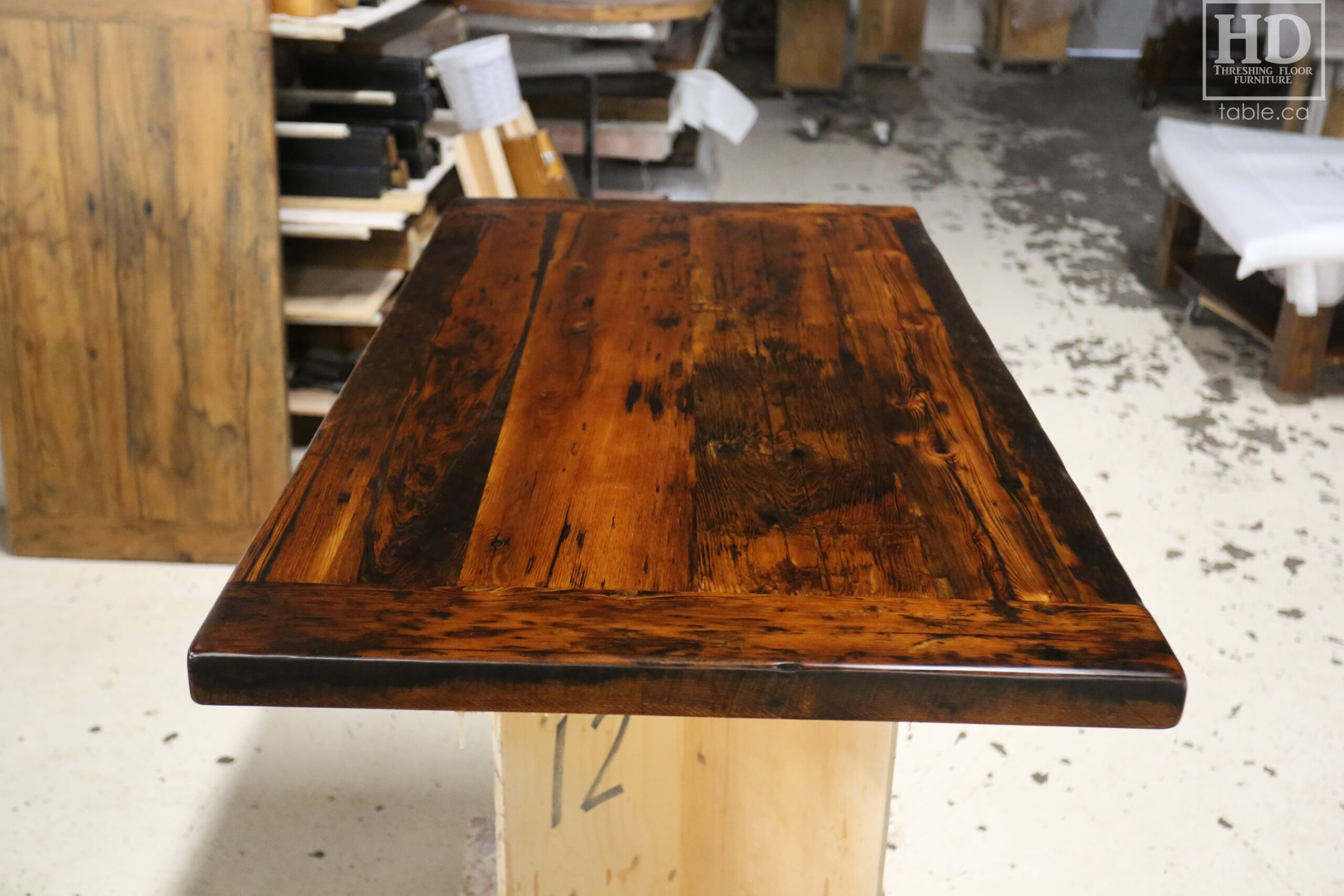 Restaurant Table Tops made from Reclaimed Ontario Barnwood by HD Threshing Floor Furniture / www.table.ca