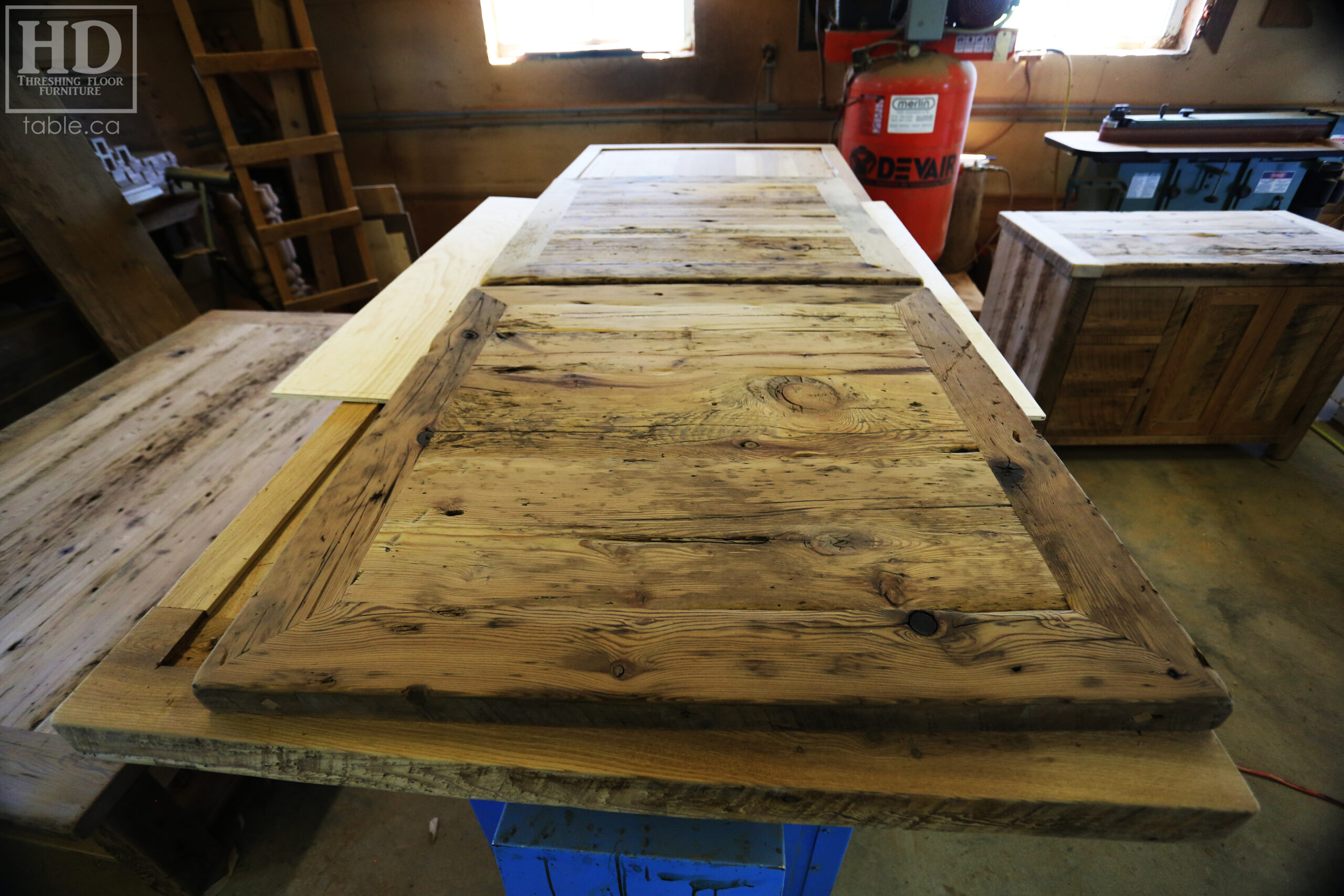 Restaurant Table Tops made from Reclaimed Ontario Barnwood by HD Threshing Floor Furniture / www.table.ca