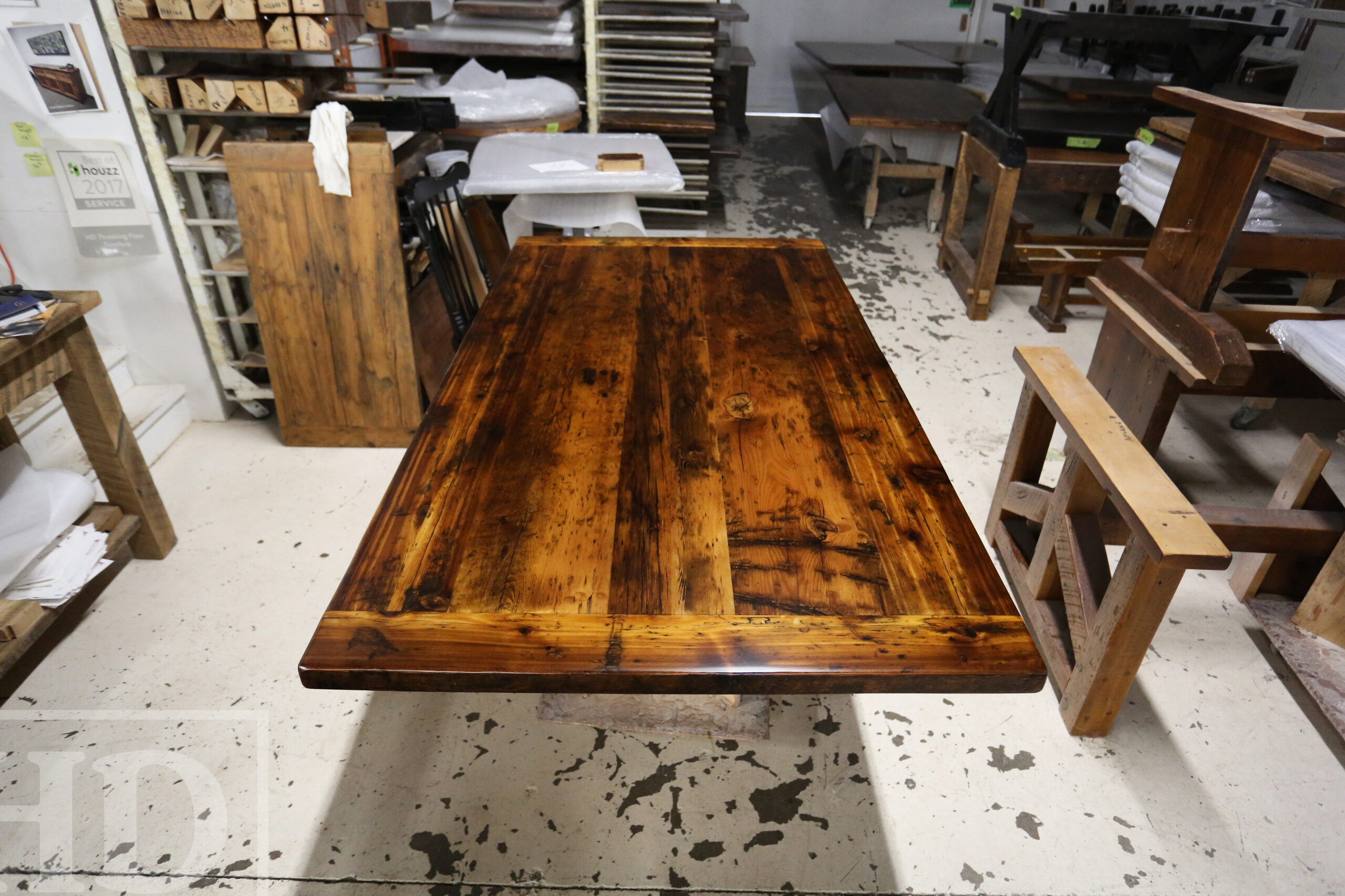 Restaurant Table Tops made from Reclaimed Ontario Barnwood by HD Threshing Floor Furniture / www.table.ca