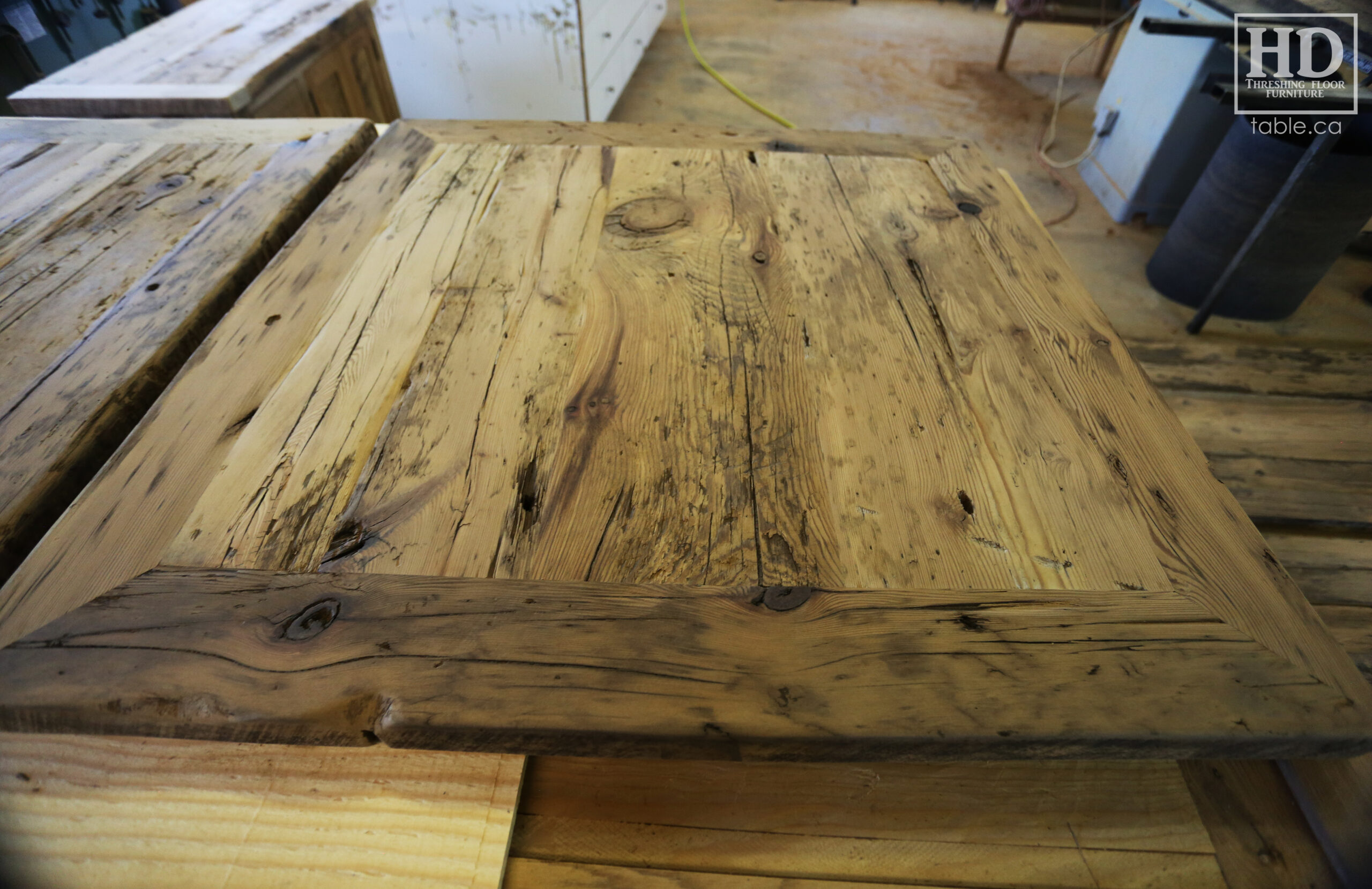 Restaurant Table Tops made from Reclaimed Ontario Barnwood by HD Threshing Floor Furniture / www.table.ca