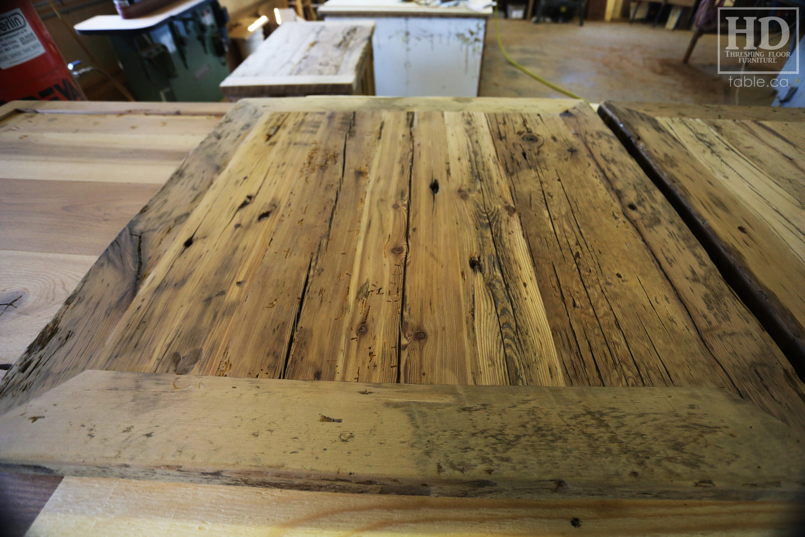 Restaurant Table Tops made from Reclaimed Ontario Barnwood by HD Threshing Floor Furniture / www.table.ca