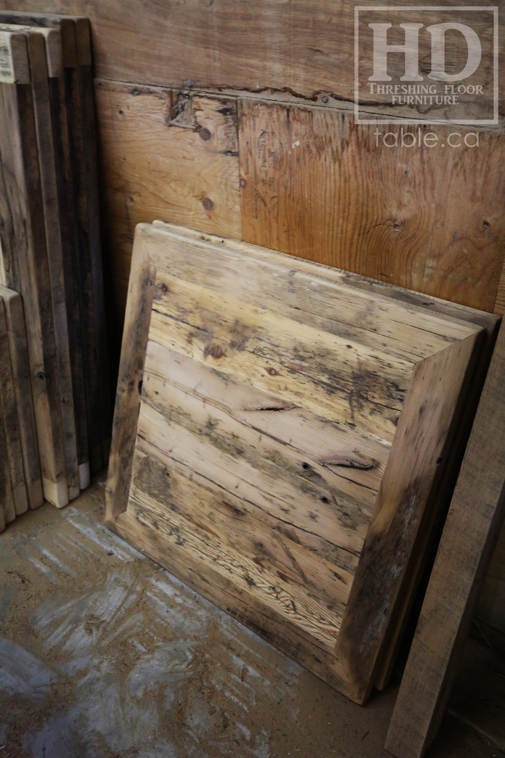 Restaurant Table Tops made from Reclaimed Ontario Barnwood by HD Threshing Floor Furniture / www.table.ca