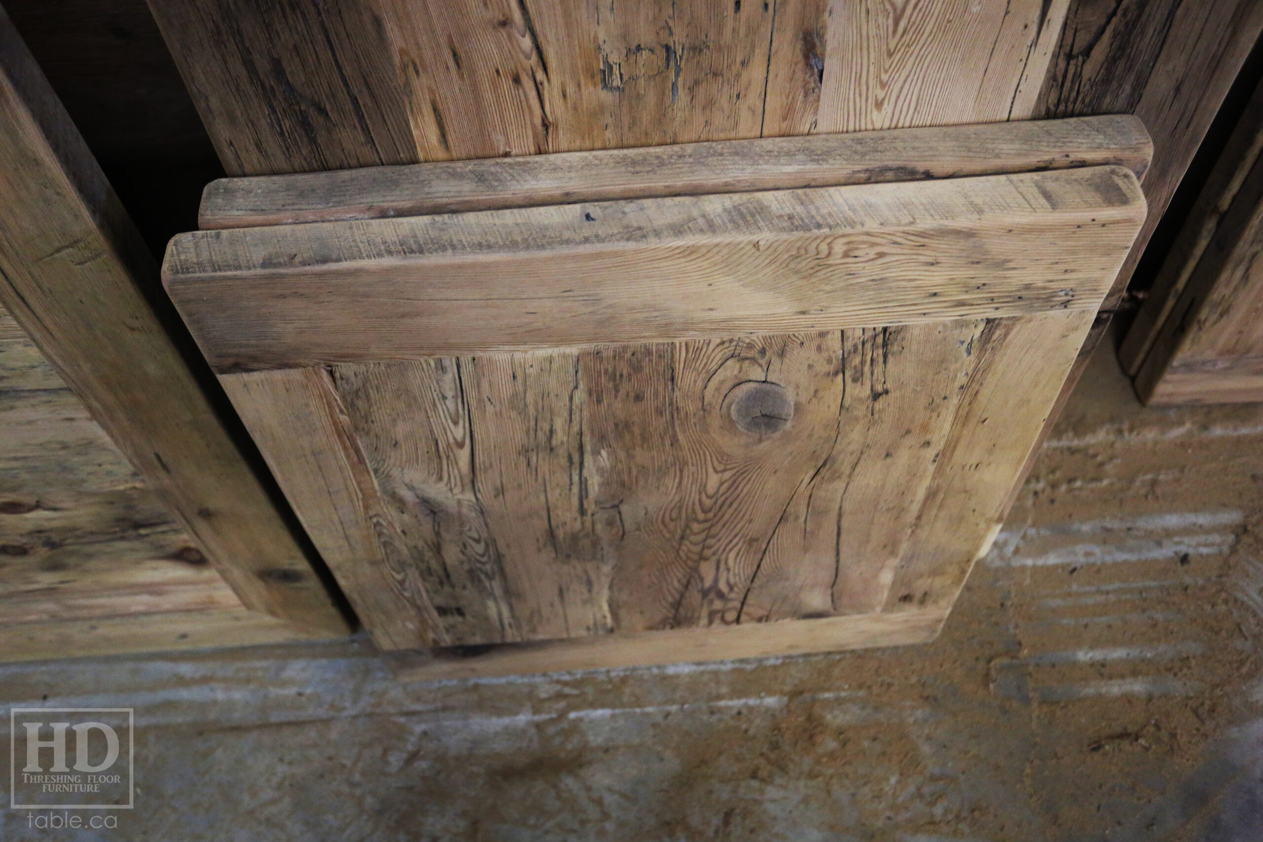 Restaurant Table Tops made from Reclaimed Ontario Barnwood by HD Threshing Floor Furniture / www.table.ca