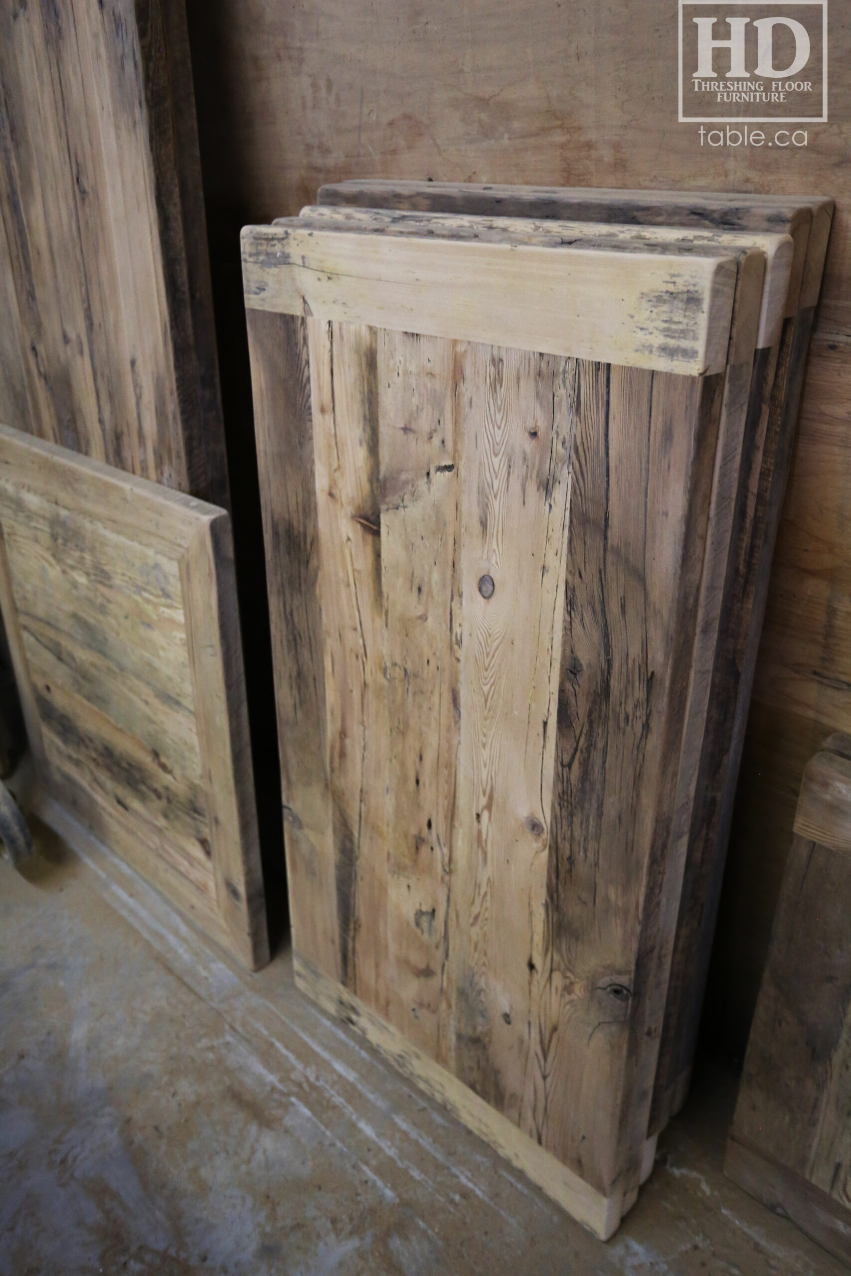 Restaurant Table Tops made from Reclaimed Ontario Barnwood by HD Threshing Floor Furniture / www.table.ca