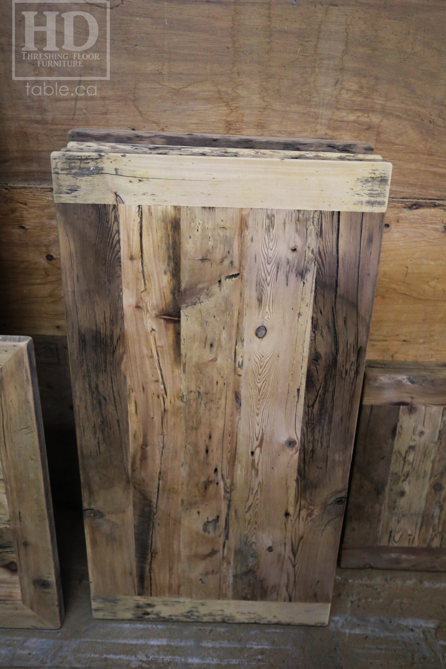 Restaurant Table Tops made from Reclaimed Ontario Barnwood by HD Threshing Floor Furniture / www.table.ca