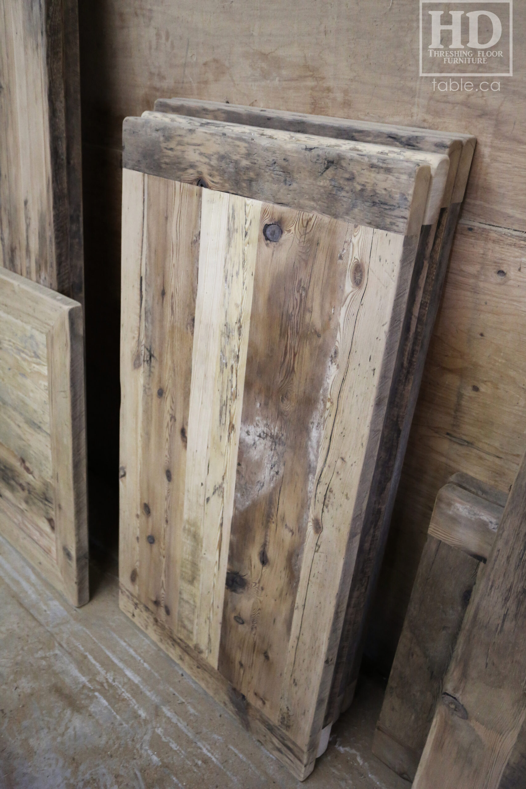 Restaurant Table Tops made from Reclaimed Ontario Barnwood by HD Threshing Floor Furniture / www.table.ca