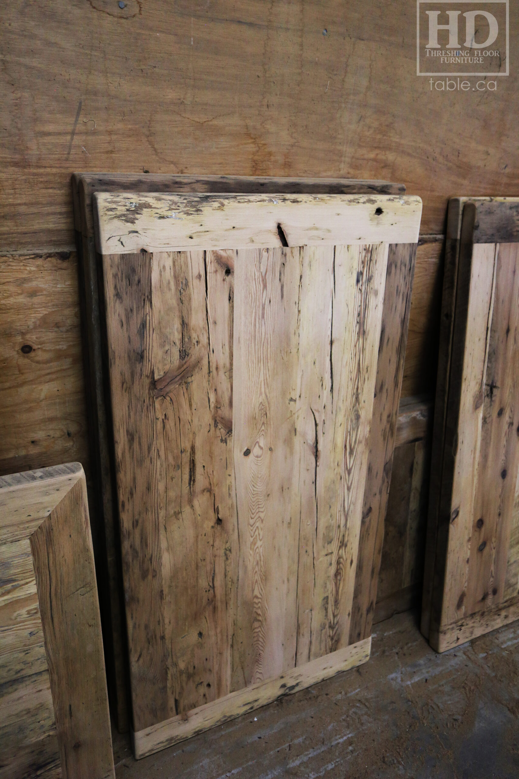 Restaurant Table Tops made from Reclaimed Ontario Barnwood by HD Threshing Floor Furniture / www.table.ca