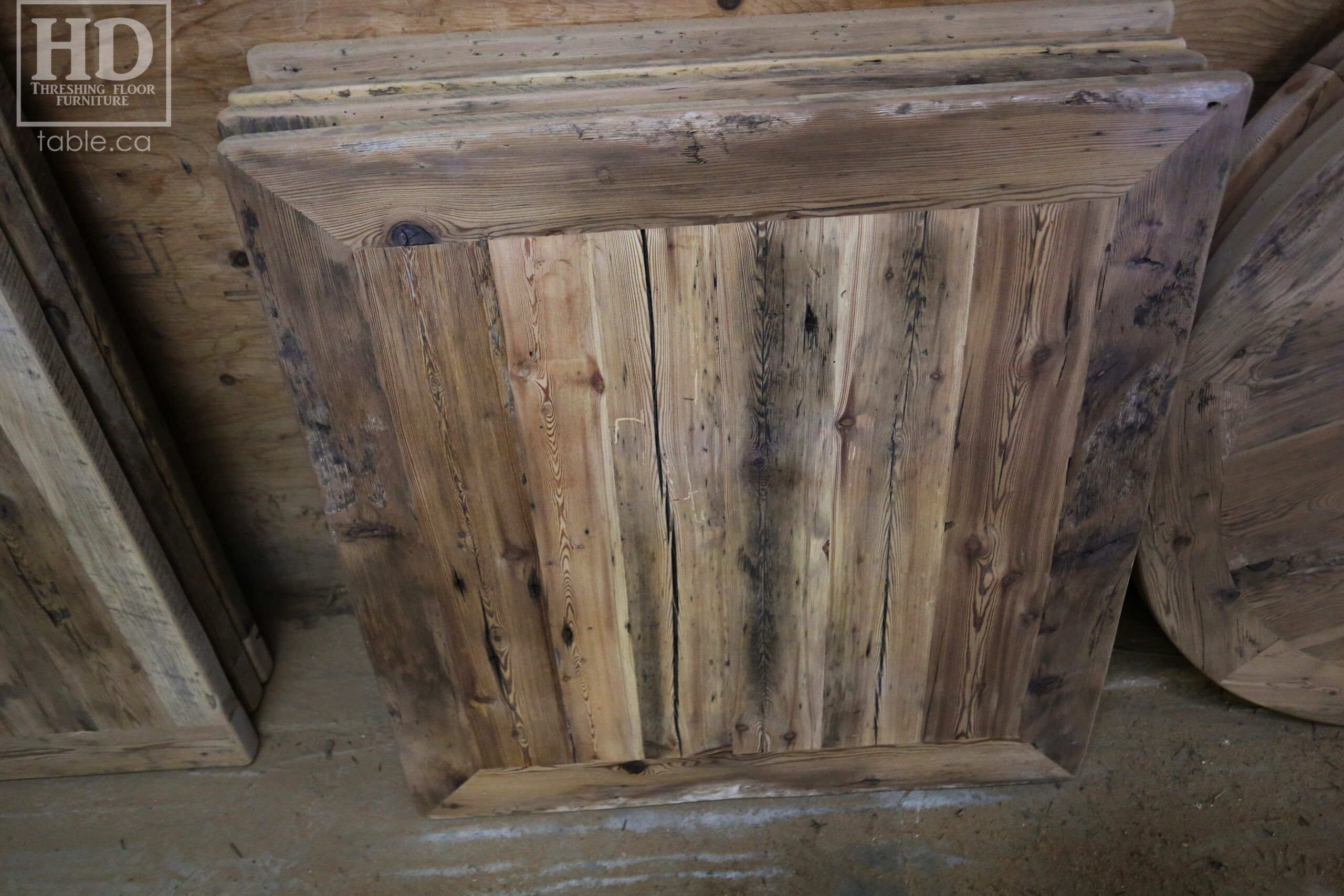 Restaurant Table Tops made from Reclaimed Ontario Barnwood by HD Threshing Floor Furniture / www.table.ca