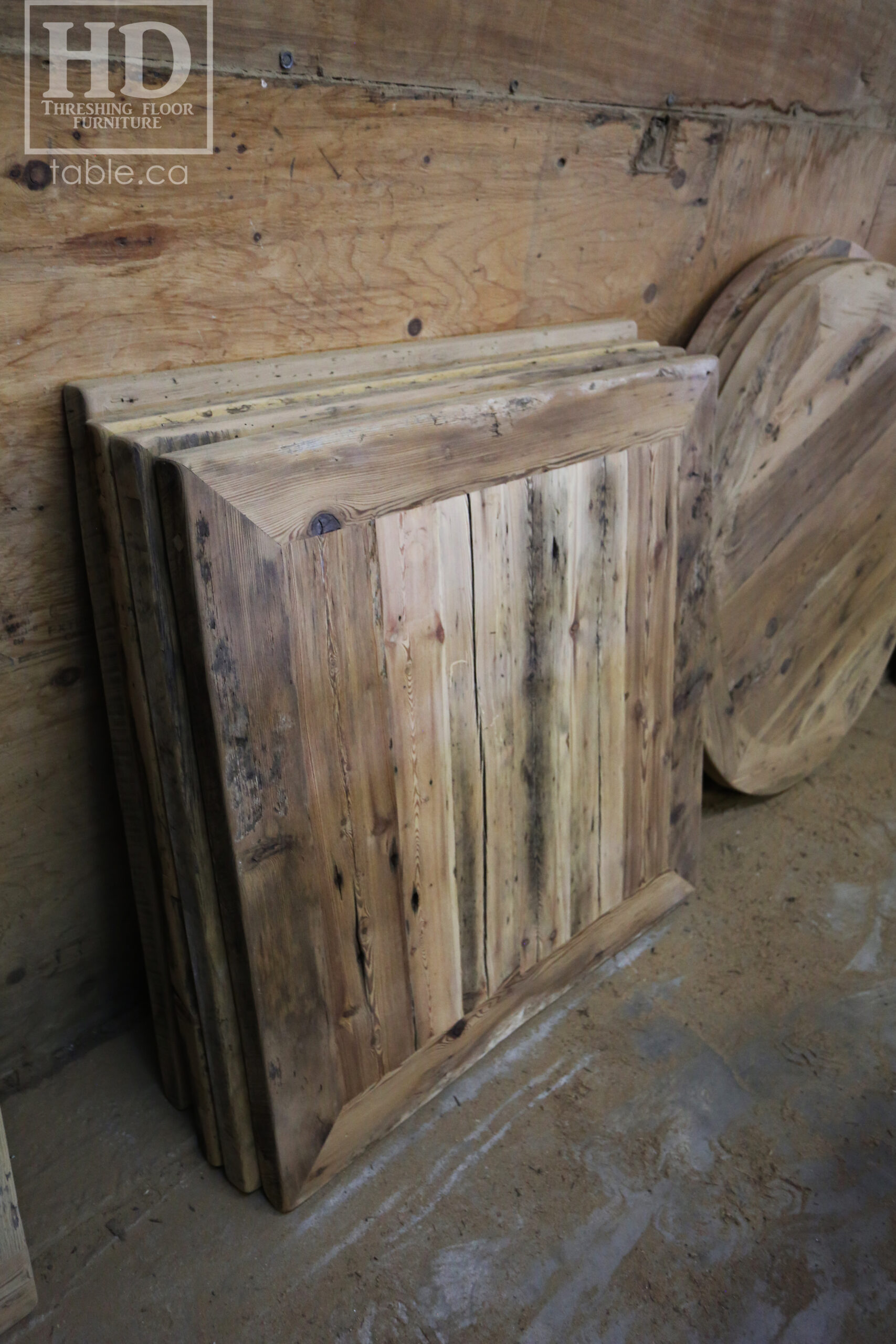 Restaurant Table Tops made from Reclaimed Ontario Barnwood by HD Threshing Floor Furniture / www.table.ca