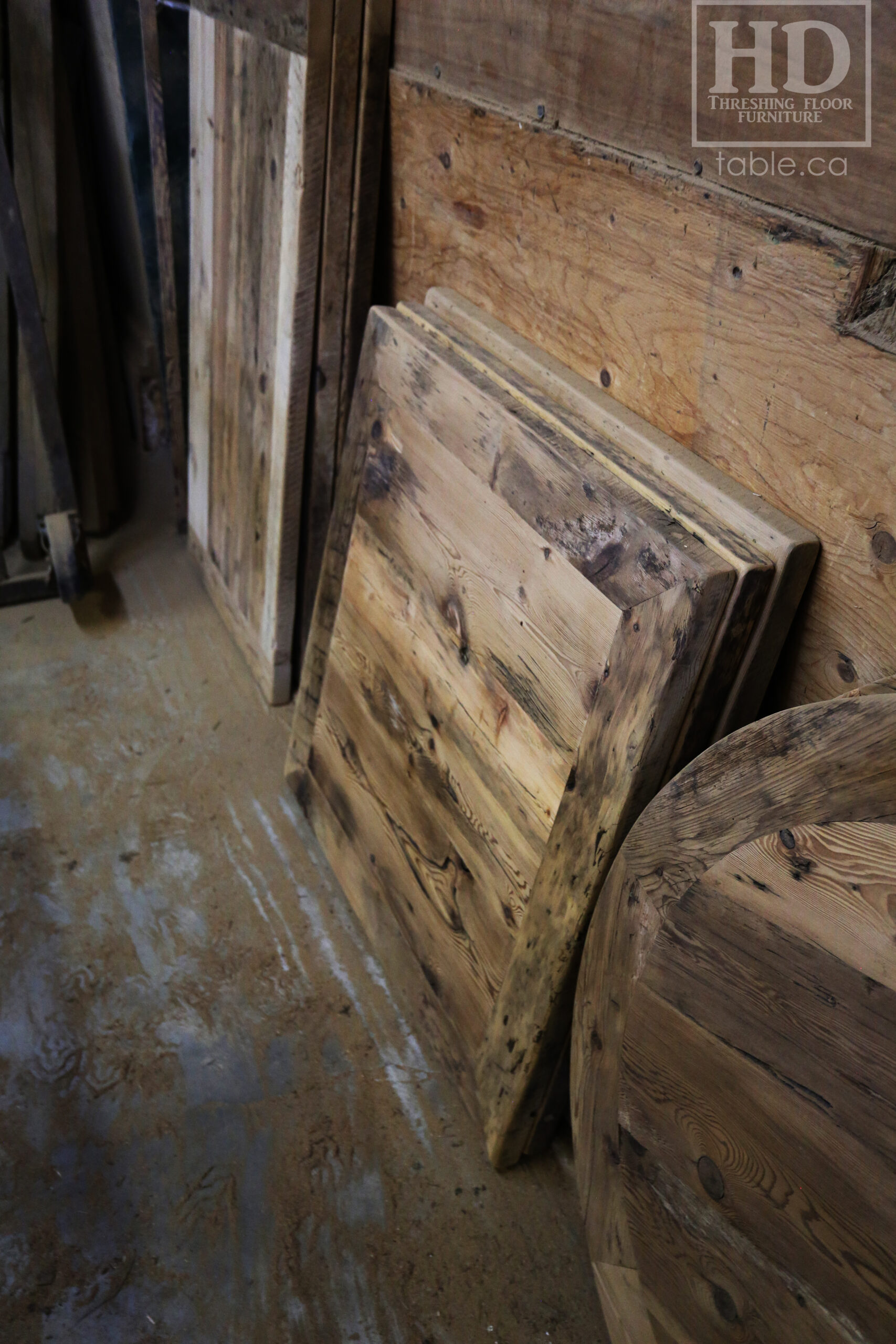 Restaurant Table Tops made from Reclaimed Ontario Barnwood by HD Threshing Floor Furniture / www.table.ca